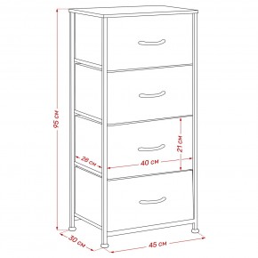 Комод Leset Линкс 4 ящ. (к/з), Каркас Белый, ящики Белые в Талице - talica.mebel24.online | фото 8