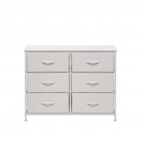 Комод Leset Линкс 6 ящ. (к/з), Каркас Белый, ящики Белые в Талице - talica.mebel24.online | фото 1