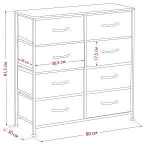 Комод Leset Линкс 8 ящ. (к/з), Каркас Белый, ящики Белые в Талице - talica.mebel24.online | фото 8