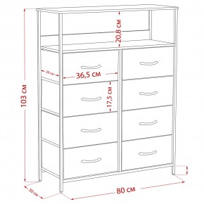 Комод Leset Локи 8 ящ. с полкой в Талице - talica.mebel24.online | фото 12