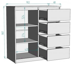 Комод Мальта K115 в Талице - talica.mebel24.online | фото 2