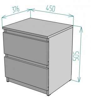Комод Malta light K127 (тумба прикроватная) в Талице - talica.mebel24.online | фото 2
