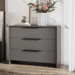 Комод "Камелия 1" 3 ящика Графит серый в Талице - talica.mebel24.online | фото