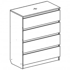 Комод с 4 ящиками "Бьянко" в Талице - talica.mebel24.online | фото 3