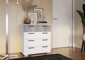 Комод Стандарт-5 NEW (белый/цемент светлый) в Талице - talica.mebel24.online | фото 3