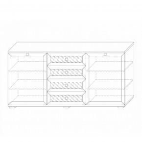 Комодино (фасады глухие) Парма Нео в Талице - talica.mebel24.online | фото 2