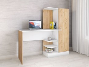 Компьютерный стол Квартет-6 Дуб крафт золотой/Белый в Талице - talica.mebel24.online | фото