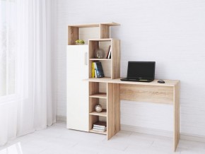 Компьютерный Стол Квартет-7 Дуб сонома/Белый в Талице - talica.mebel24.online | фото
