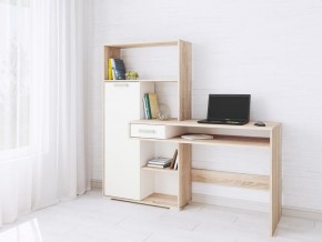 Компьютерный стол Квартет-8 дуб сонома/белый в Талице - talica.mebel24.online | фото