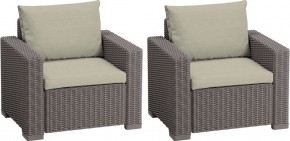 Комплект кресел Калифорния (California chair) капучино в Талице - talica.mebel24.online | фото 1
