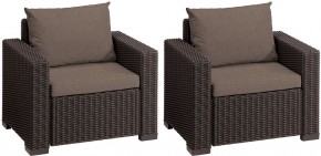 Комплект кресел Калифорния (California chair) коричневые в Талице - talica.mebel24.online | фото 2