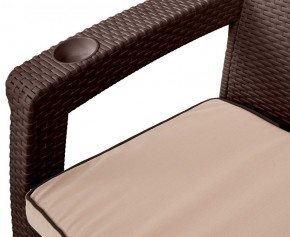 Комплект кресел Yalta Premium Double Seat (Ялта) шоколадный (+подушки под спину) в Талице - talica.mebel24.online | фото 2