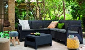 Комплект мебели угловой Корфу Релакс Сет (CORFU II RELAX SET) графит в Талице - talica.mebel24.online | фото 3