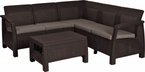 Комплект мебели угловой Корфу Релакс Сет (CORFU II RELAX SET) коричневый в Талице - talica.mebel24.online | фото 2