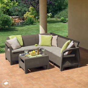 Комплект мебели угловой Корфу Релакс Сет (CORFU II RELAX SET) коричневый в Талице - talica.mebel24.online | фото 4