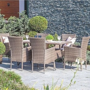 Комплект плетеной мебели AFM-195-6Pcs Beige (6+1) в Талице - talica.mebel24.online | фото 1
