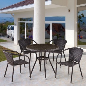 Комплект плетеной мебели T282ANT/Y137C-W53 Brown (4+1) в Талице - talica.mebel24.online | фото 1