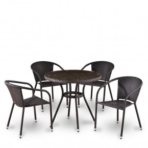 Комплект плетеной мебели T282ANT/Y137C-W53 Brown (4+1) в Талице - talica.mebel24.online | фото 2