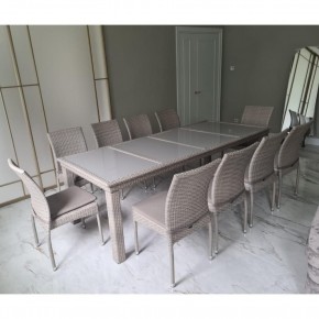 Комплект плетеной мебели T438/Y380C-W85 Latte (10+1) + подушки в Талице - talica.mebel24.online | фото 3
