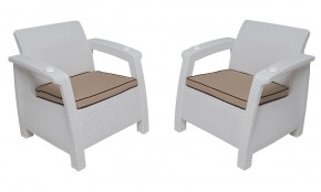 Комплект уличной мебели Yalta Premium Terrace Set (Ялта) белый (+подушки под спину) в Талице - talica.mebel24.online | фото 4