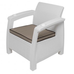 Комплект уличной мебели Yalta Premium Terrace Set (Ялта) белый (+подушки под спину) в Талице - talica.mebel24.online | фото 7