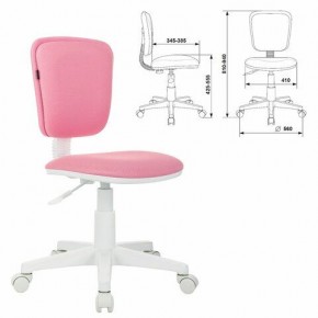 Кресло детское BRABIX "Joy MG-204W", без подлокотников, пластик белый, ткань TW, розовое, 533011 в Талице - talica.mebel24.online | фото 1