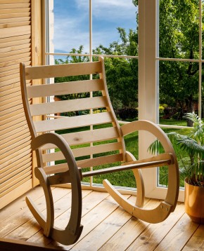Кресло качалка не окрашенное ВЕНЕЦИЯ кресло маятниковое в Талице - talica.mebel24.online | фото