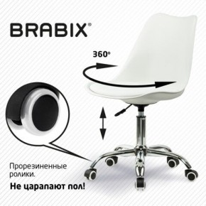 Кресло стул BRABIX "Eames MG-310 CH", хром, пластик белый, экокожа белая, 532923 в Талице - talica.mebel24.online | фото 7