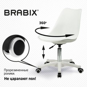 Кресло стул BRABIX "Eames MG-310 PL", пластик белый, экокожа белая, 532926 в Талице - talica.mebel24.online | фото 5