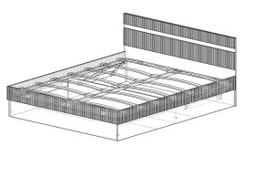 ОЛИВИЯ Кровать 1600 с основанием и ПМ в Талице - talica.mebel24.online | фото 4
