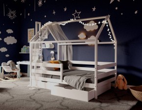 Кровать-домик 80*160 Белый в Талице - talica.mebel24.online | фото