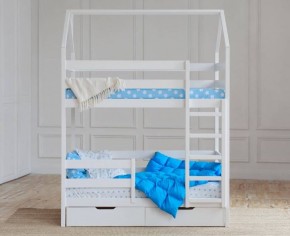Кровать-домик двухъярусная 80*160 Белый в Талице - talica.mebel24.online | фото 5
