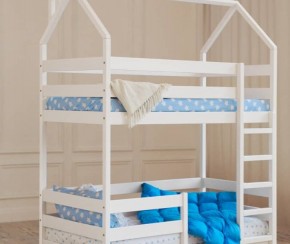 Кровать-домик двухъярусная 80*190 Белый в Талице - talica.mebel24.online | фото 6