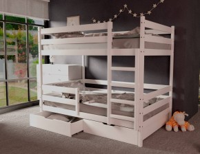 Кровать двухъярусная без крыши 80*190 Белый в Талице - talica.mebel24.online | фото