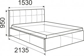 Кровать Изабелла с латами Newtone cacao 1400x2000 в Талице - talica.mebel24.online | фото 5