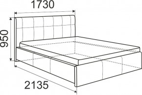 Кровать Изабелла с латами Newtone cacao 1400x2000 в Талице - talica.mebel24.online | фото 6