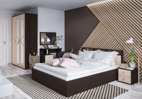 Кровать Ненси-2 1.6 Ортопед на опорах венге/дуб молочный в Талице - talica.mebel24.online | фото 2