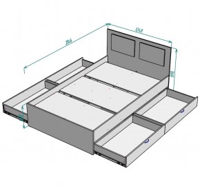 Кровать Ольга L37 (1200) 4 ящика в Талице - talica.mebel24.online | фото 2