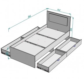 Кровать Ольга L38 (900) 4 ящика в Талице - talica.mebel24.online | фото 2