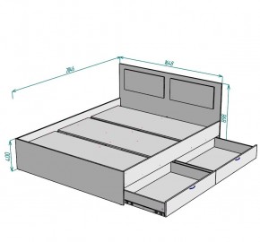 Кровать Ольга L39 (1600) 2 ящика в Талице - talica.mebel24.online | фото 2