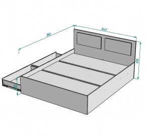 Кровать Ольга L40 (1600) 2 ящика в Талице - talica.mebel24.online | фото 2