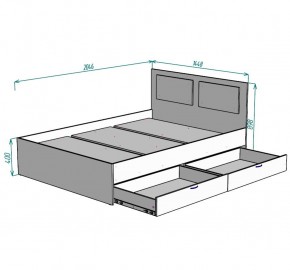 Кровать Ольга L41 (1400) 2 ящика в Талице - talica.mebel24.online | фото 2