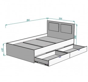Кровать Ольга L45 (1200) 2 ящика в Талице - talica.mebel24.online | фото 2