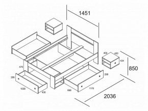 Кровать полутораспальная Стелла 140 СТЛ.132.07М в Талице - talica.mebel24.online | фото 2