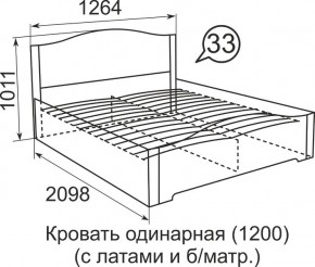 Кровать с латами Виктория 1600*2000 в Талице - talica.mebel24.online | фото 4