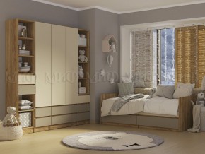 ЧЕЛСИ Color Кровать с ящиками 800 с настилом ЛДСП (Слоновая кость/Глиняный серый/Дуб крафт) в Талице - talica.mebel24.online | фото 2