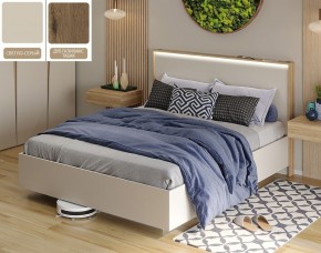 Кровать (Светло-серый U750 ST9/Дуб Галифакс Табак) 1600 в Талице - talica.mebel24.online | фото