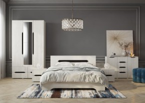 Кровать Вега 1,4 + основание (Крафт белый - Венге) в Талице - talica.mebel24.online | фото 3