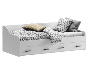 ВЕГА NEW Кровать 900 с настилом ЛДСП (Белый глянец/белый) в Талице - talica.mebel24.online | фото