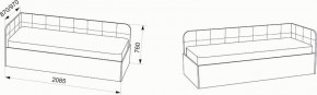 Кровать Зарина угловая Newtone light beige угол левый в Талице - talica.mebel24.online | фото 4
